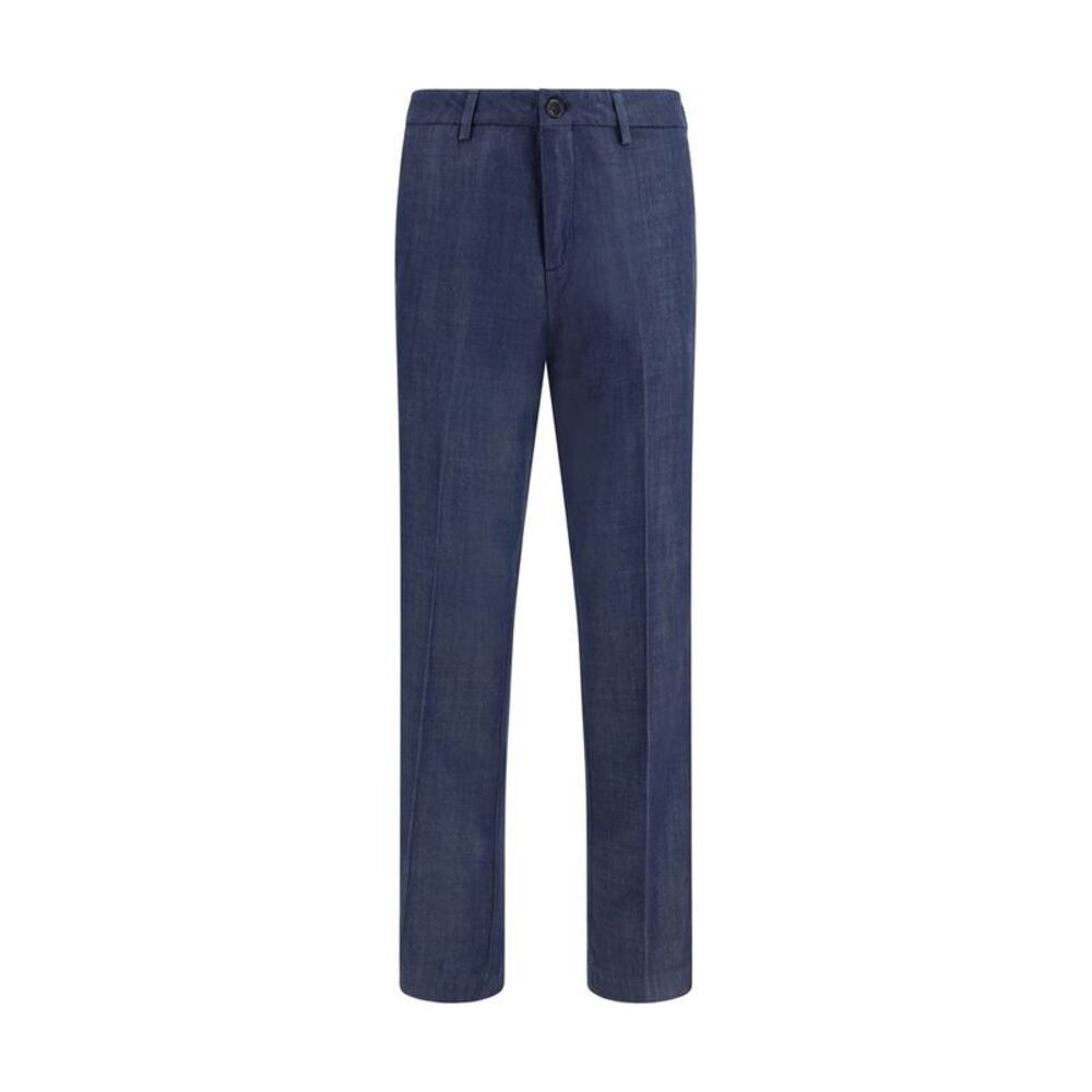 Cruna Blue Tencel Dress Men's Pants